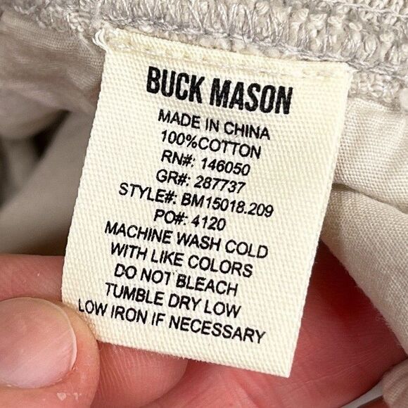 Buck Mason Sweatpants Mens XL Ivory Brushed Loopback French Terry Lounge Pants - Picture 11 of 12